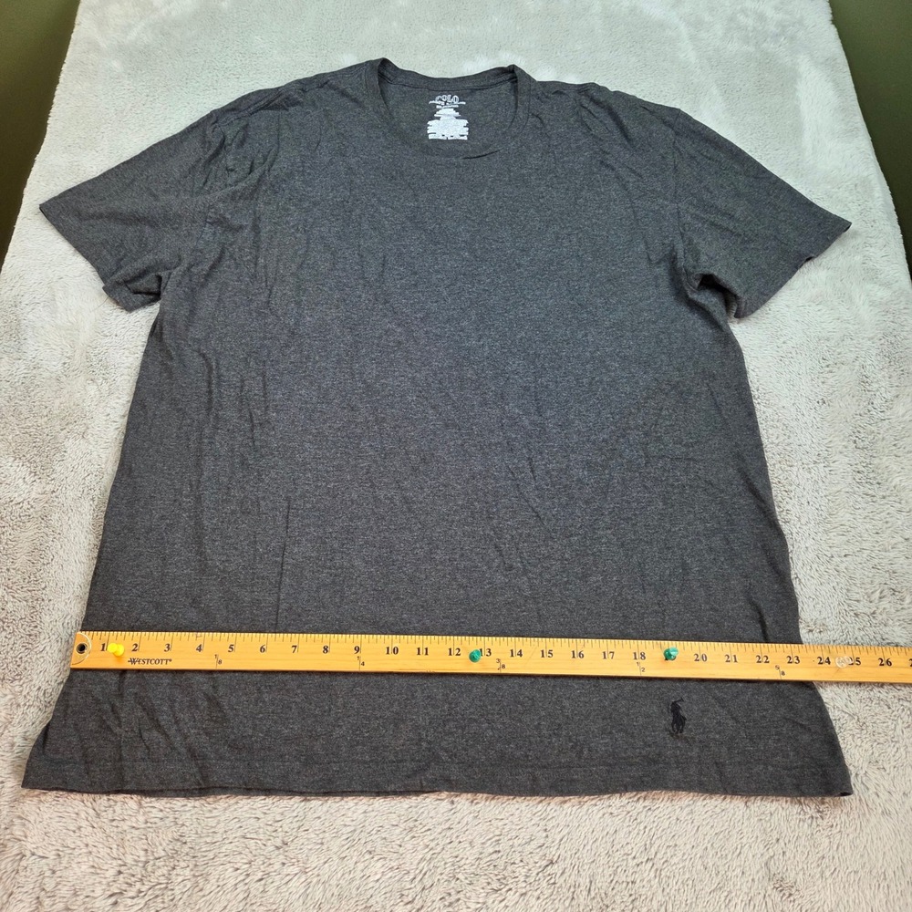 Polo Ralph Lauren T-Shirt Mens 2XL Classic Fit Cotton Pony Logo Charcoal Gray